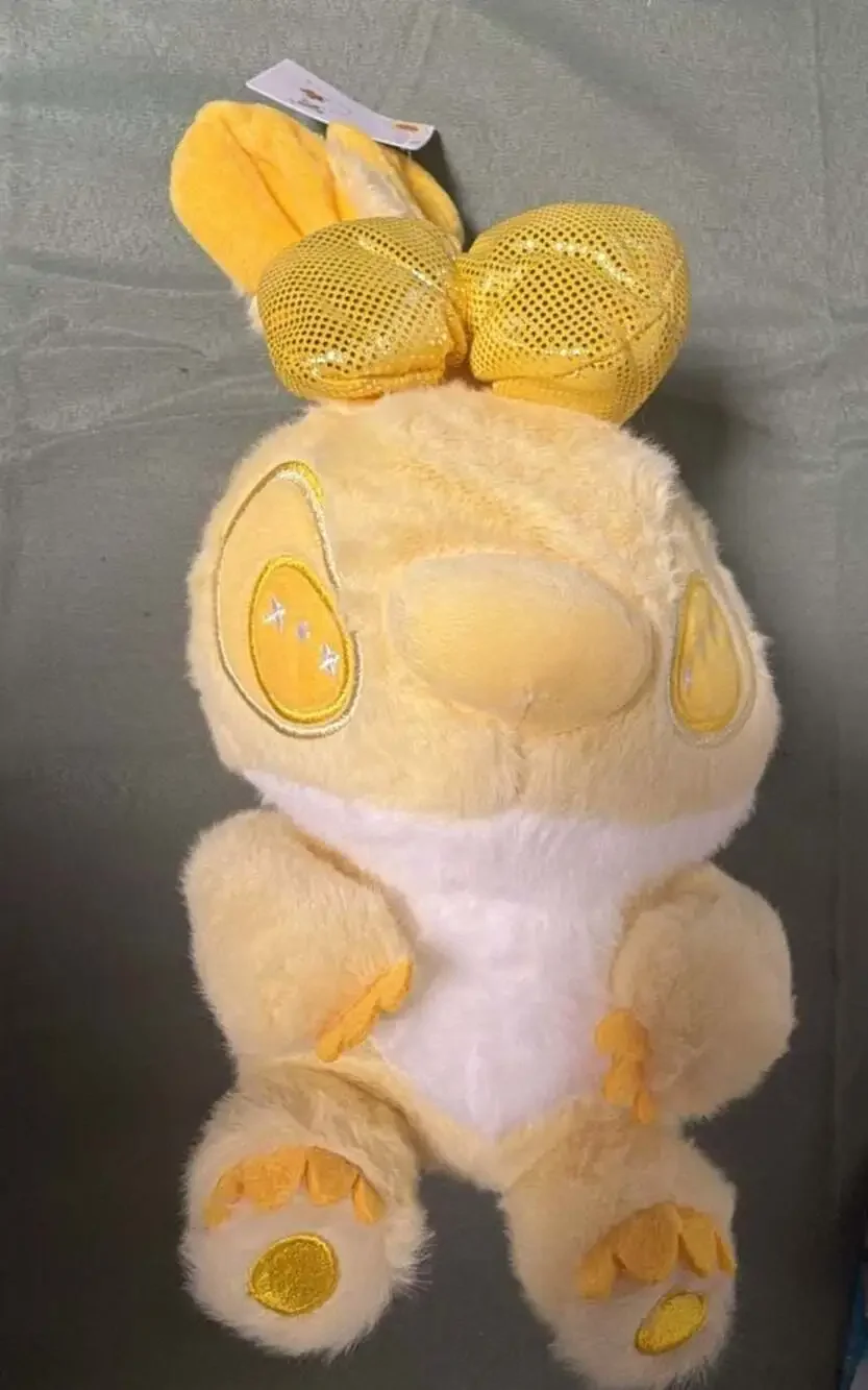 Disney Stitch Lovey Rosey Series Yellow Cosbi Plush Keychain